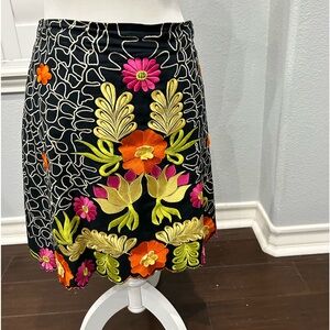 p.s.n.y. saman petite cotton
embroidered floral mini skirt Size 6P